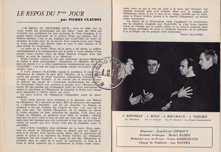 Les programmes de Théatre de l\